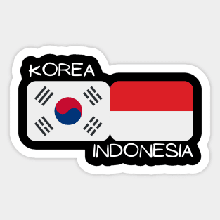 Korean Indonesian - Korea, Indonesia Sticker